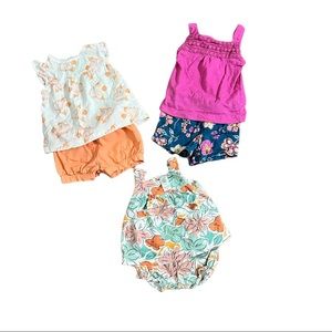 Carter’s 12 m, baby girl, summer matching sets!